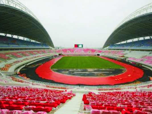 山東濰坊奧體中心體育場亚洲91麻豆又大又粗又黄廠家合作案例